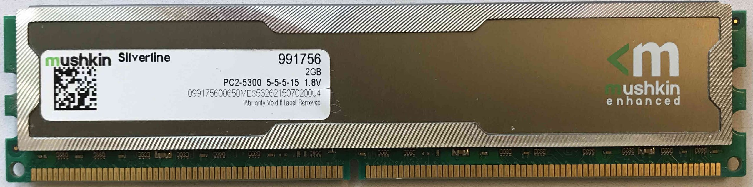 2GB 2Rx8 PC2-5300U Mushkin Silverline