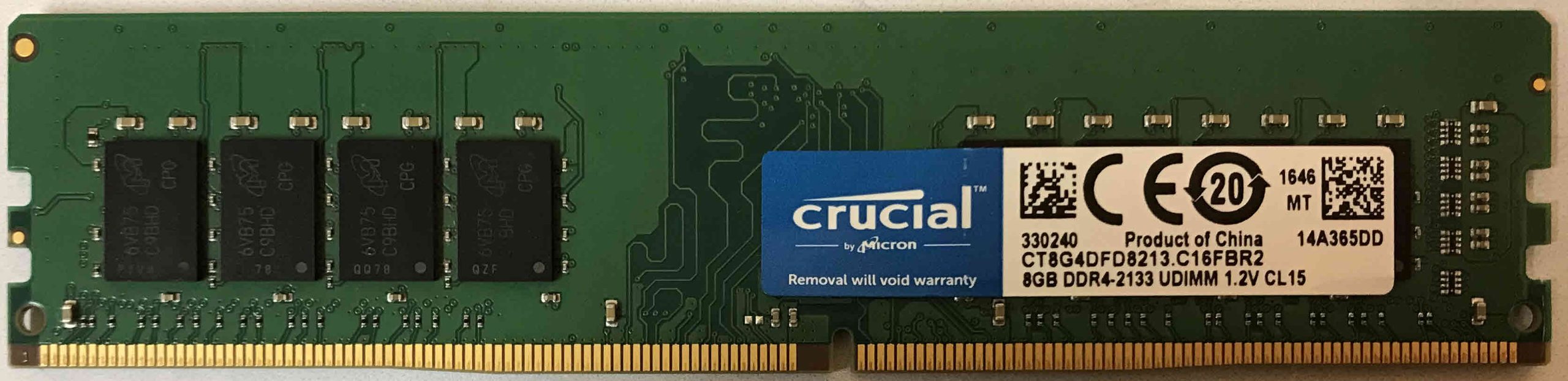 8GB 2Rx8 PC4-2133 Crucial