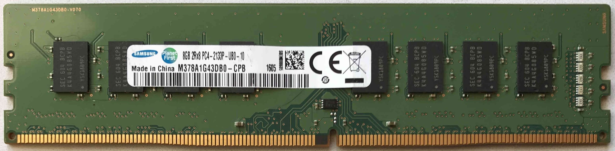 8GB 2Rx8 PC4-2133-UB0-10