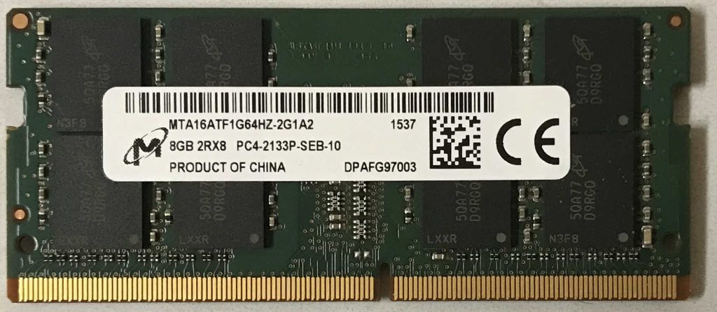 8GB 2Rx8 PC4-2133P-SEB-10 Micron