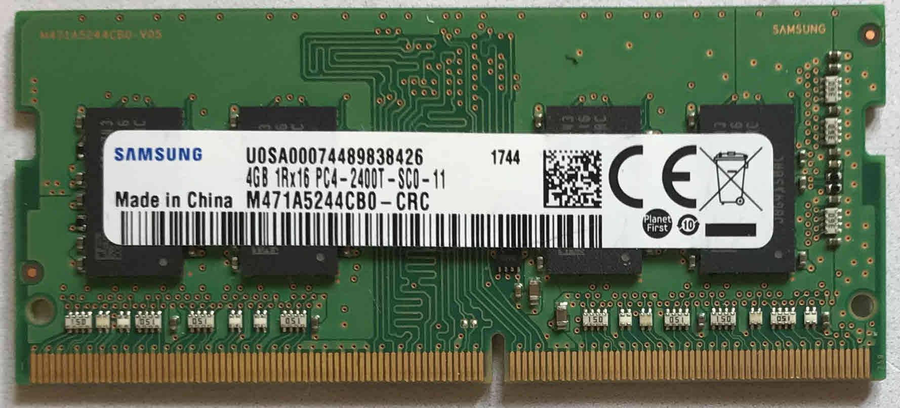 4GB 1Rx16 PC4-2400T-SC0-11 Samsung