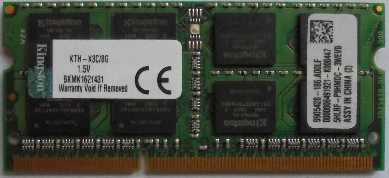 8GB 2Rx8 PC3-12800S Kingston KTH-X3C/8G