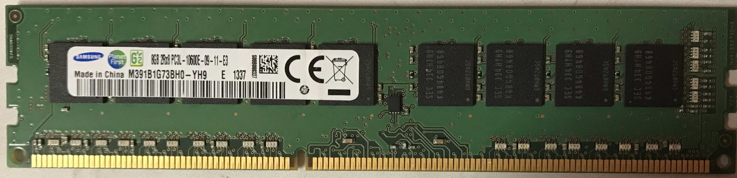 8GB 2Rx8 PC3L-10600E Samsung