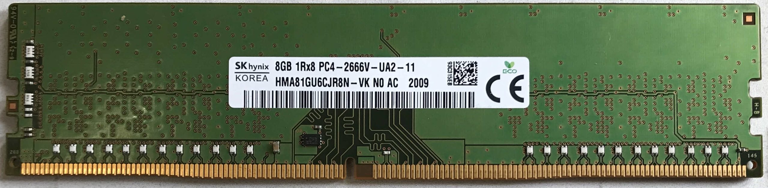 8GB 1Rx8 PC4-2666-UA2-11 SKhynix