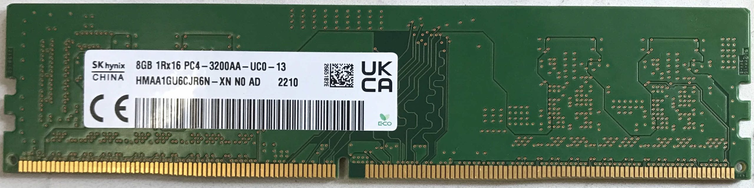 8GB 1Rx16 PC4-3200AA-UC0-13 SKhynix